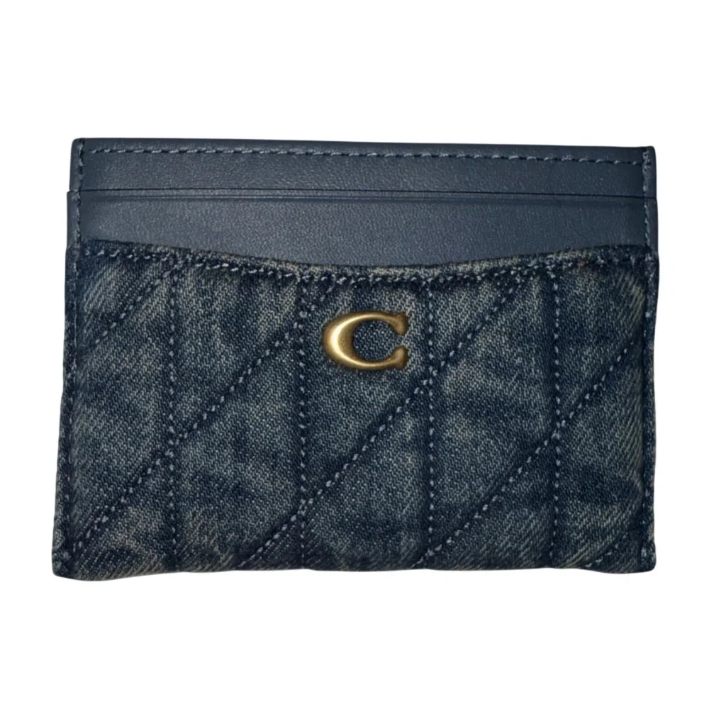 COACH Essential Loved Quilted Denim Card Case
